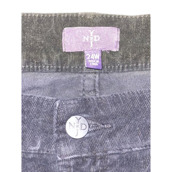 NYDJ Women's‎ Plus Size Barbara Bootcut Jeans in Corduroy - Size 24W - In Black - Picture 4 of 11